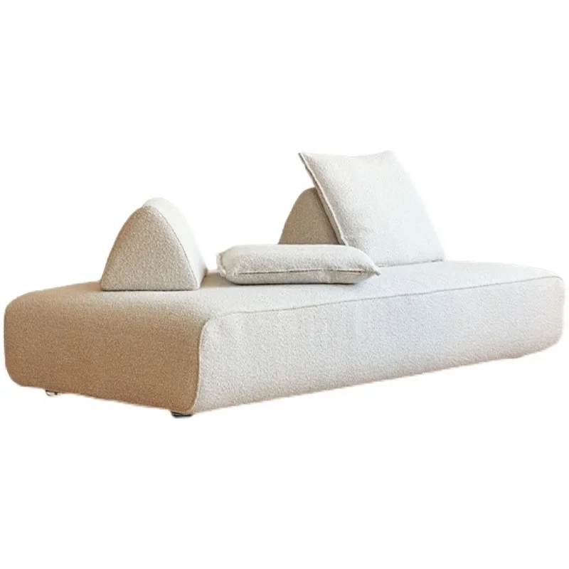 North American ins simple modern living room without armrests small apartment tatami combination snow cake velvet sofa