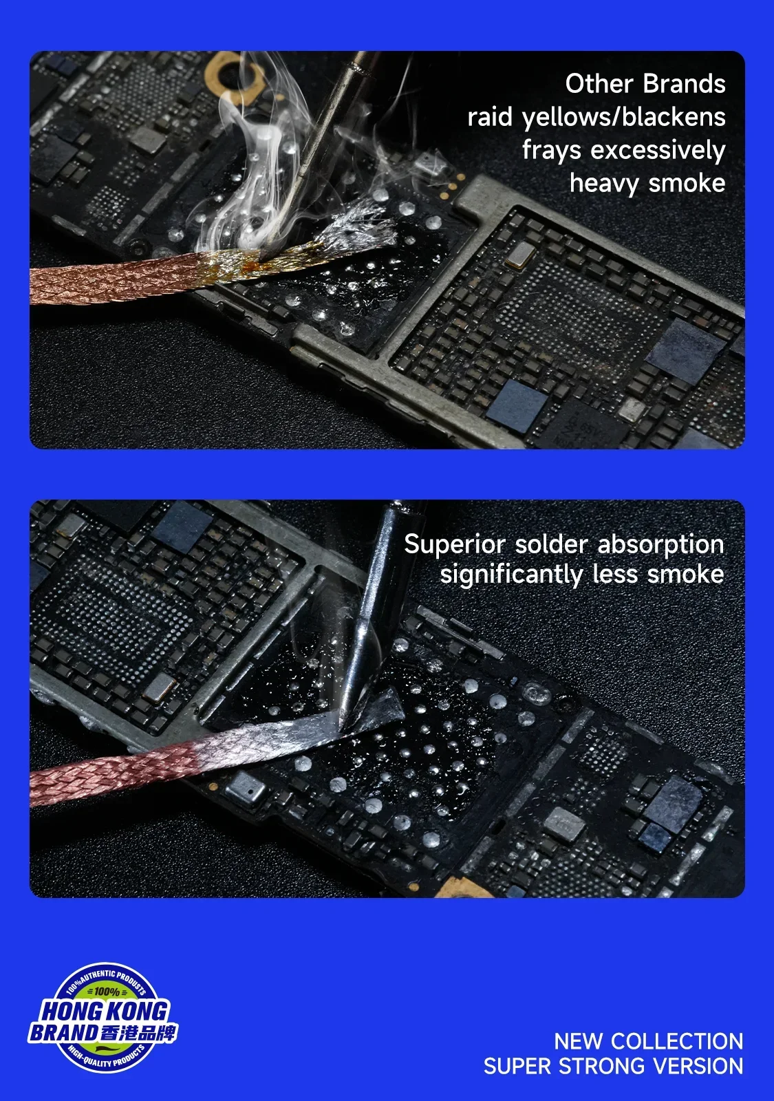 ميكانيكي Dr.X Pro لحام الفتيل 1.0-3.5 مللي متر ديسولديرينغ جديلة الفتيل لحام مزيل سلك سريع القصدير امتصاص لأداة لحام PCB بغا #6