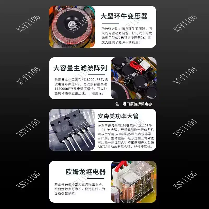 High Power HiFi A1S Class a Home Audio Stereo Power Amplifier 100W X 2 Ch HiFi Stereo Power Amp for Music Lovers