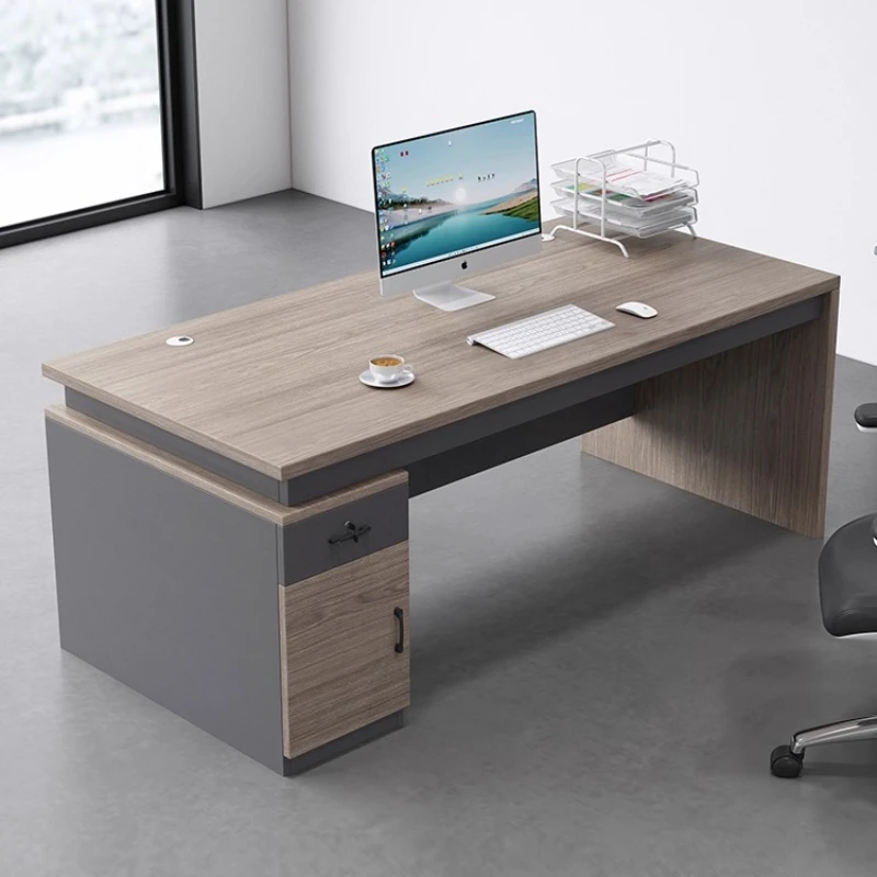 

Elegant Computer Office Desks Table Drawer Wide Modern Wooden Design Computer Gaming European Mesas De Ordenador Salon Furniture