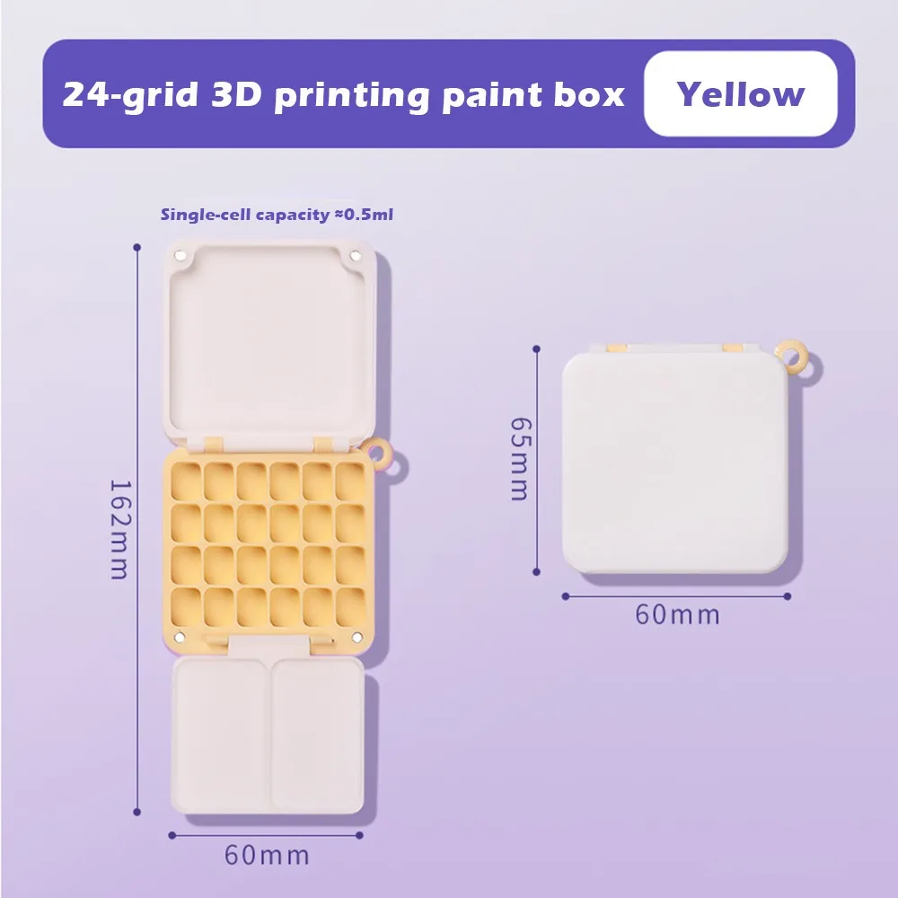 

High Quality 24-grid Watercolor Paint Box Mini Portable Pigment Box Empty Paint Case Travel