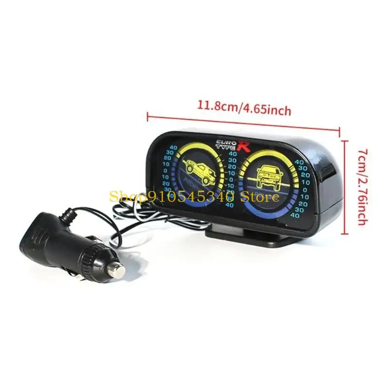 U2JA Adjustable Base Car Digital Display Level Tilt Gauge Slope Meter with LED Light HUD Inclinometer Car SUV Slope Meter view 6