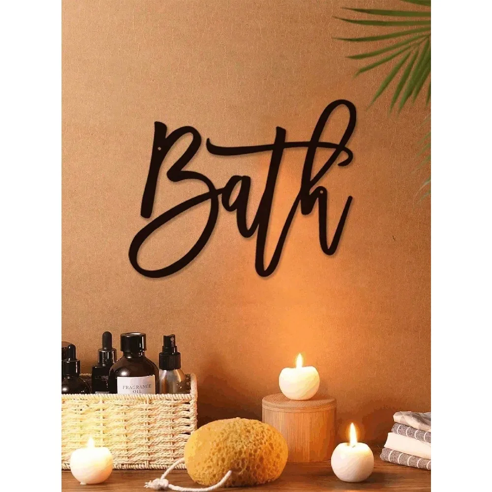 

Металлическая подвеска-буква BATH для декора стен, 1 шт., украшение для дома, металлическая табличка для гостиной, подарок
