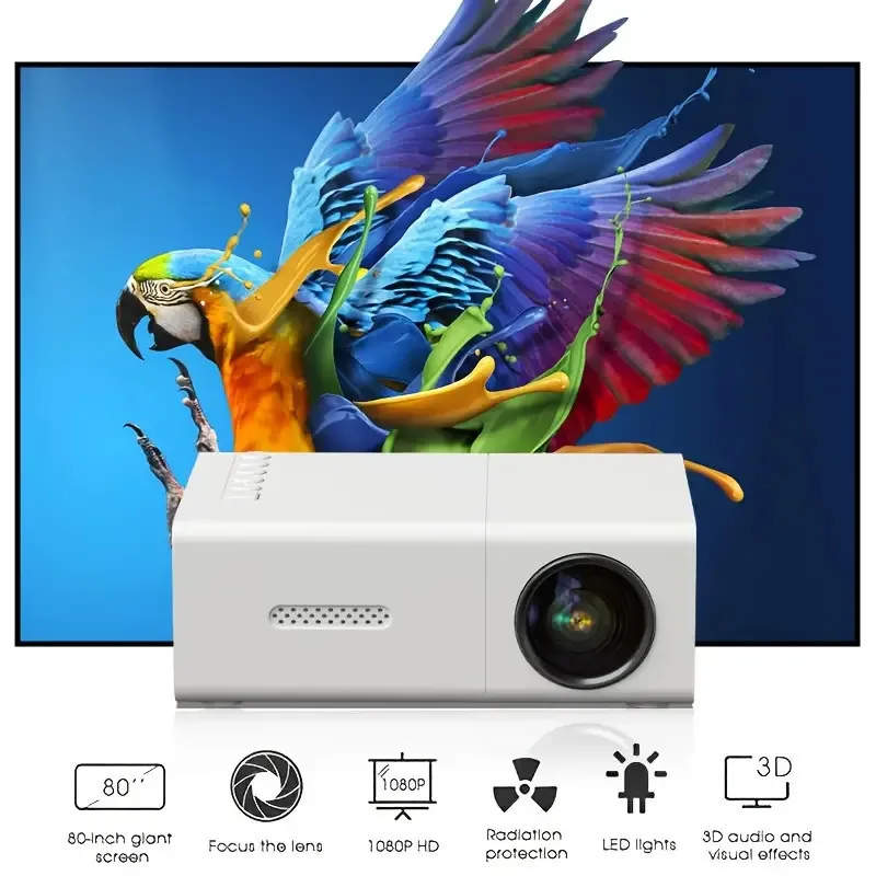 Xiaomi MINI Projector Portable Home Theater Smart TV Laser Beamer 3D Cinema LED Videoprojector for 4k 1080P Movie Via HD Port