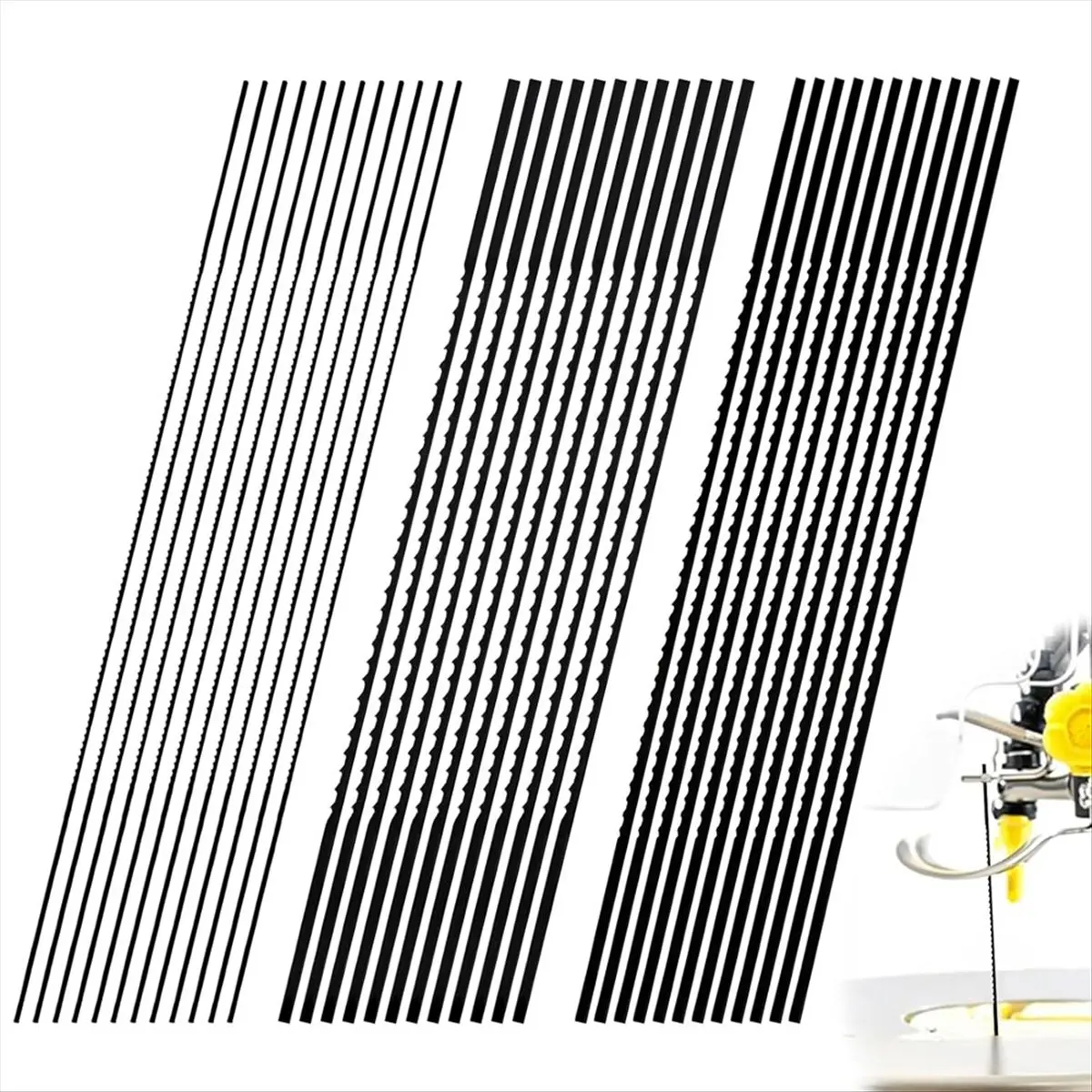 HHTL 36Pcs 5 Inch Coping Saw Blades Set Plain End Scroll Saw Blade Sturdy Wood Cutting Saws Blades Kit (30TPI, 12 TPI, 10TPI)