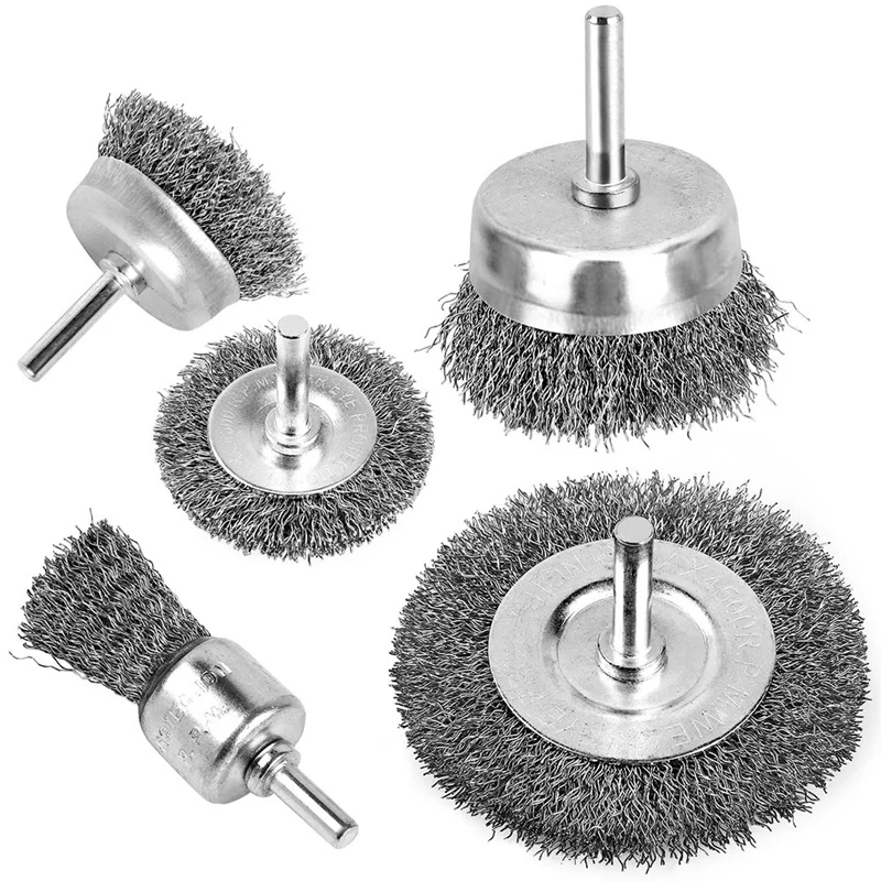 Wire Brush For Drill, Wire Wheel Brush Cup Set, Stripping And Drill Attachment