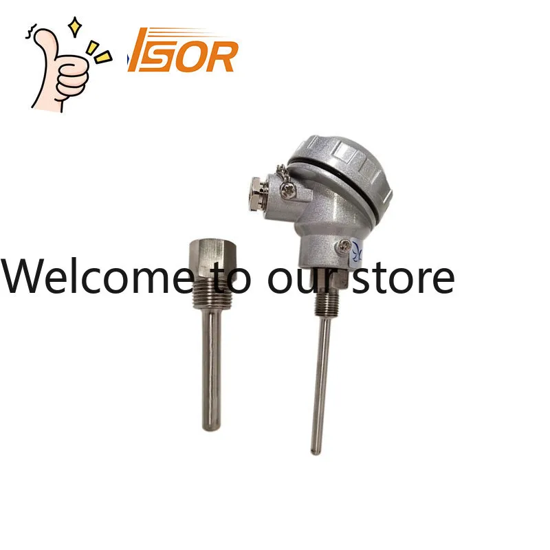 ZYSENSOR Casing PT100 Temperature Sensing Rod, Pipe Diameter 9.5mm Pipe Length 60mm 1/4 * 1/2 Thread Order
