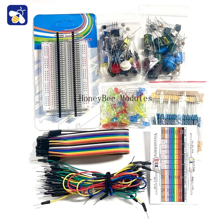 For R3 New 400 Hole Kit Starter Kit Resistor Capacitor Diode Relay Potentiometer Monolithic Module