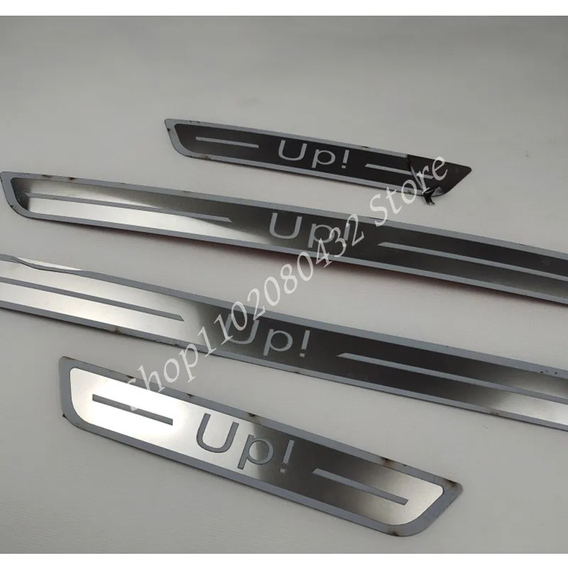 Stainless Steel Door Sill Scuff Plates for VW Volkswagen UP UP! 2012 2013 2014 2015 2016 2017 2018 2019 2020 2021