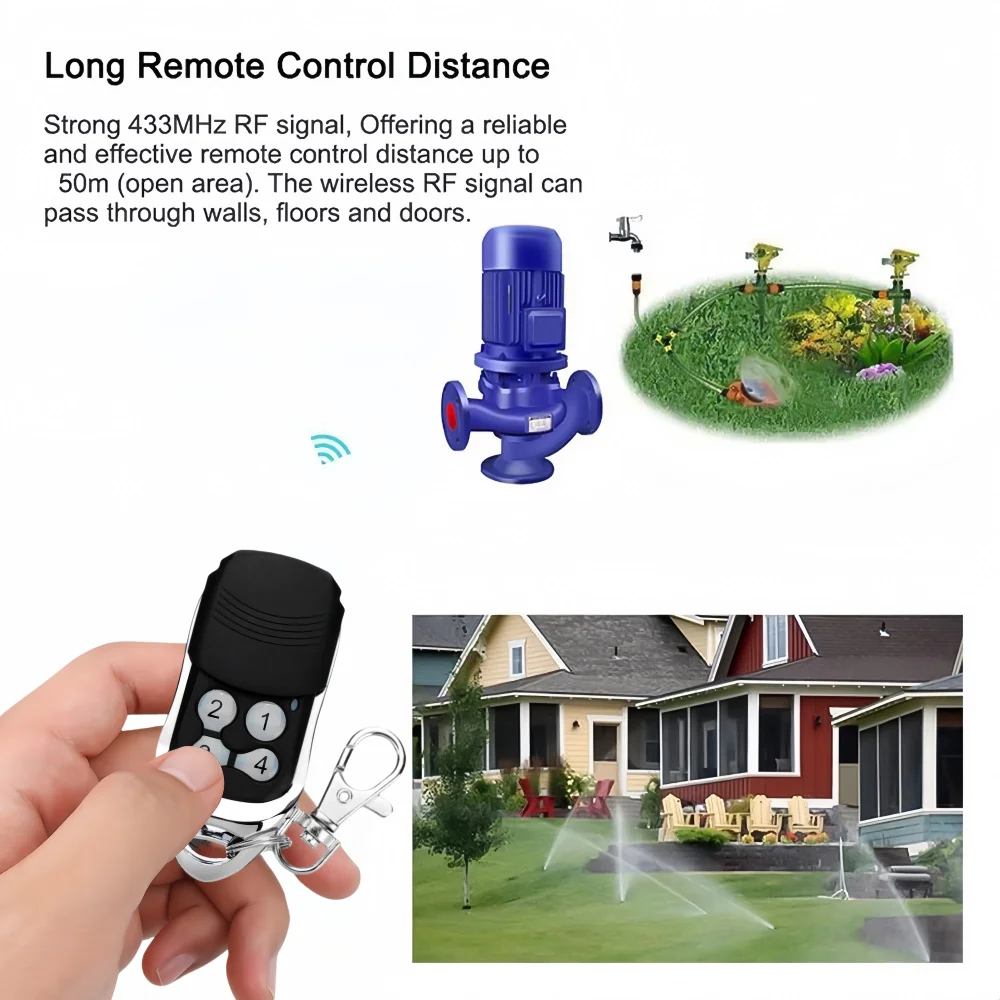 433MHz RF Remote Control Smart Auto Copy Duplicator 4 Button Electric Garage Door Gate Remote Cloning 433.92 MHz Transmitter