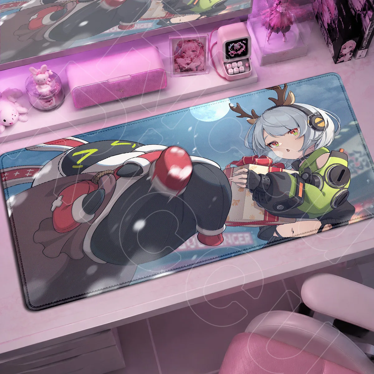 XXL Büro-Schreibtischunterlage mit Kantenverstärkung Anby Demara Anime Girl Zenless Zone Zero ZZZ Mauspad PC Gummi-Zubehör 900x400mm – Detail 5