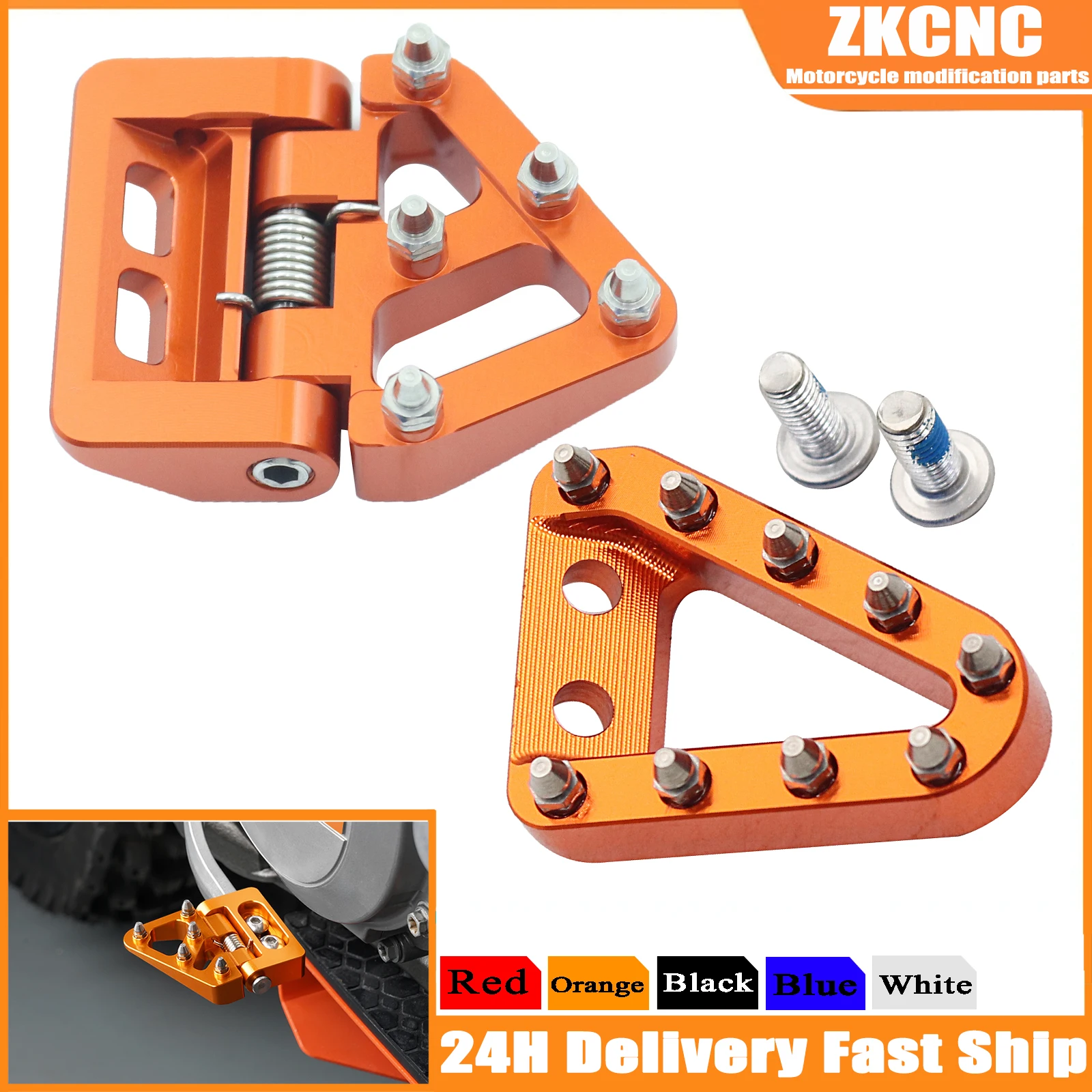 Motorcycle Folding Rear Brake Pedal Step Tip Plate For KTM SX SXF XC XCF XCW EXC EXCF 125 250 350 450 For Husqvarna TC FC TE FE