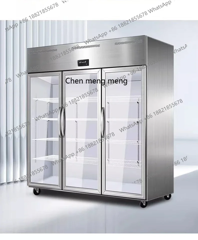 M138 Vertical Freezer Commercial Skewer Marinade Vegetable Fruit BBQ Order Freshness Preservation Cabinet