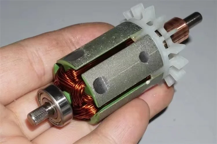 Aluminum Threaded Shaft 12-24V Front Ball Bearing 775 High Speed Motor Power Tool Hair Dryer High Speed 775 Motor