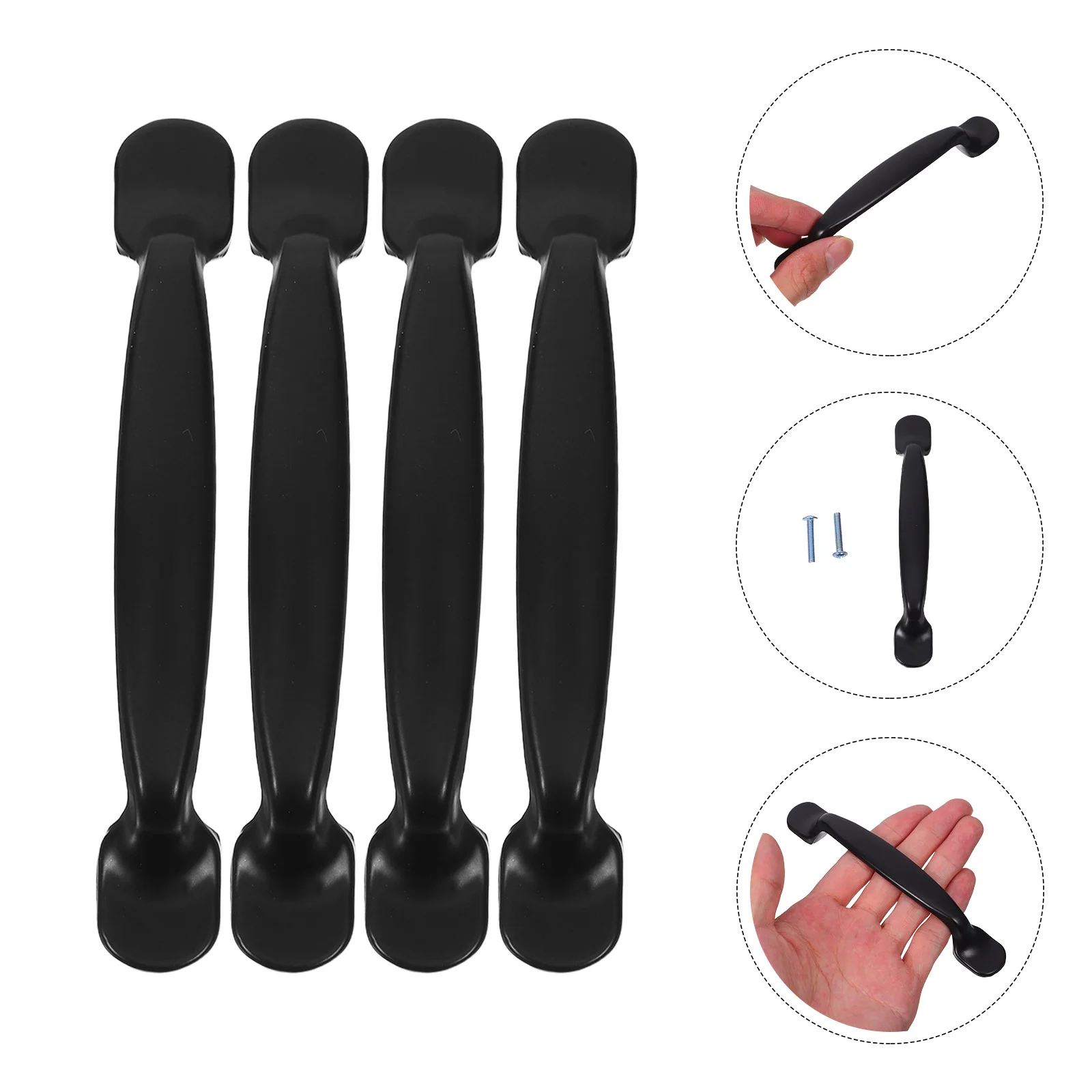 

12pcs Black Aluminum Alloy Cabinet Handles Durable Scratch Resistant niture Pulls For Kitchen Bathroom Cupboard Wardrobe