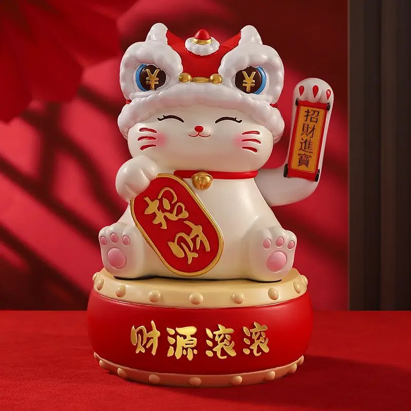 1pc Creative Wealth Cat Automatic Waving Opening Gifts Joyful Desktop Counter Living Room Decoration Ornaments