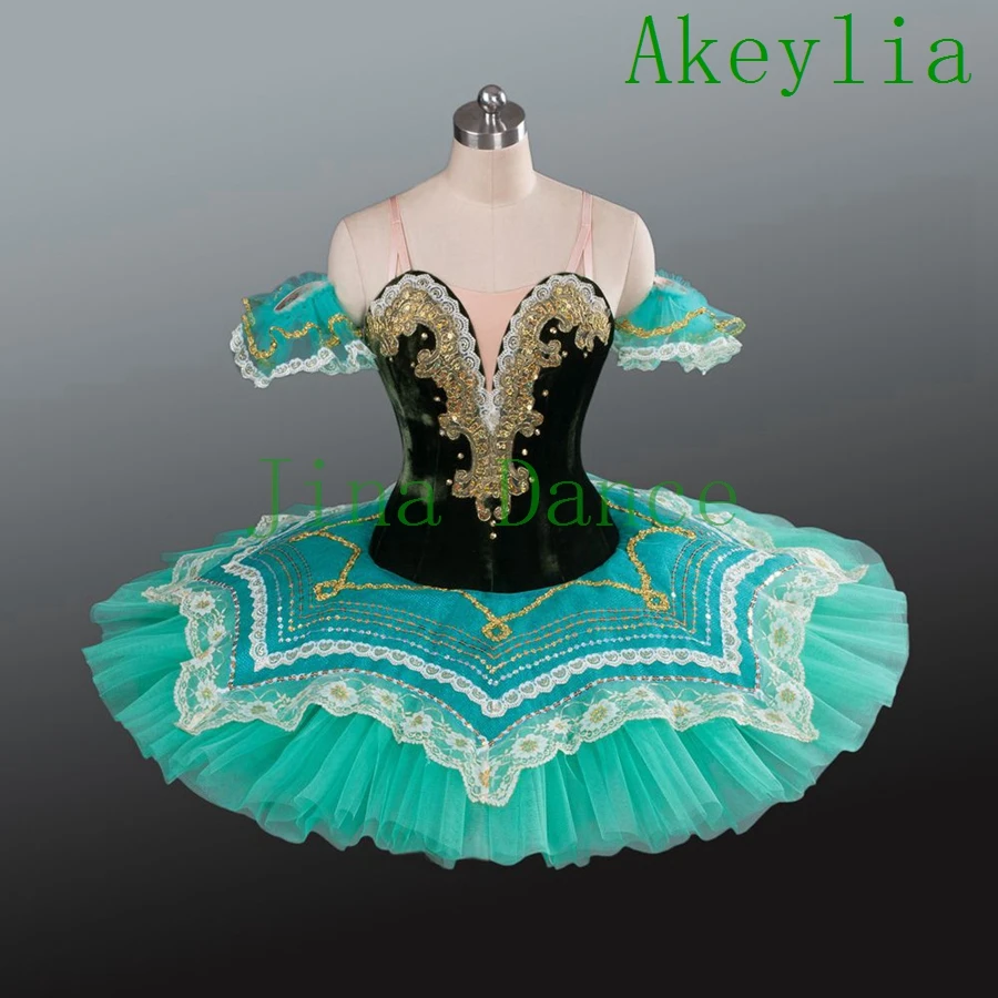 Professionele tutu Bordeaux fluwelen pannenkoek tutu meisjes klassieke ballet kostuums Paquita La Esmeralda concurrentie 11 lagen JN9090