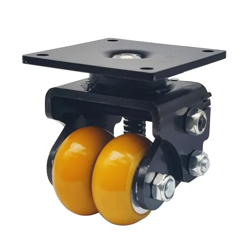 Spring Shock Absorbing Silent Robot Wheels Ultra Low Vibration Polyurethane Casters
