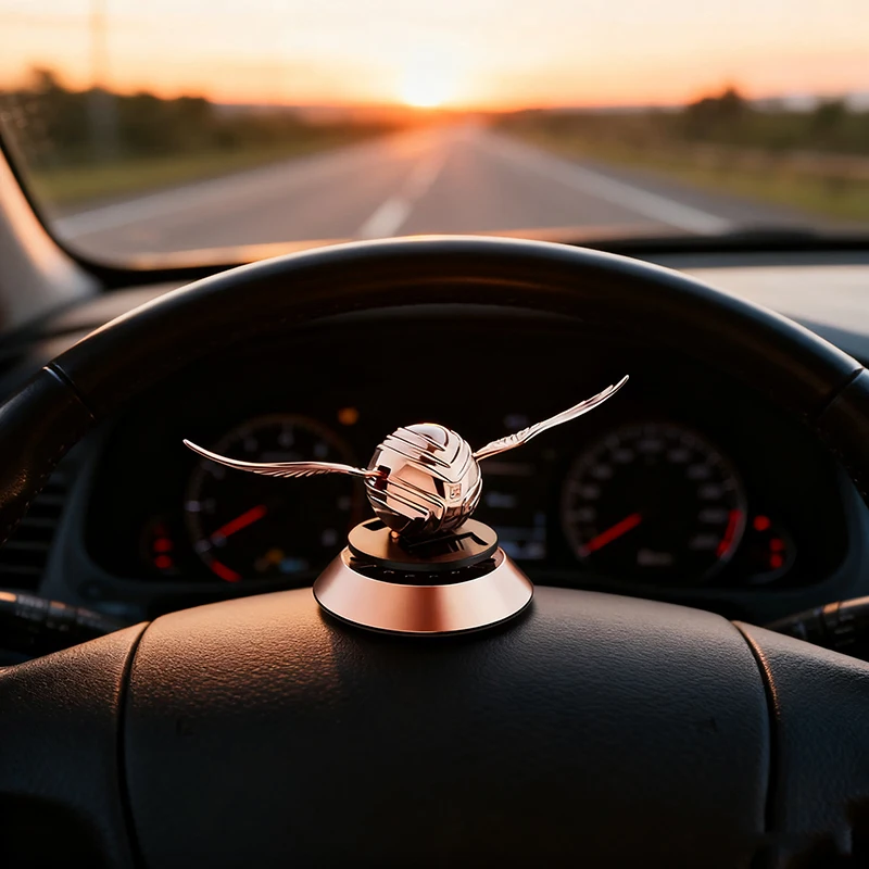 

Снитч-шар, украшение на приборную панель автомобиля, автомобильный освежитель воздуха, солнечное крыло ангела, золотой, серебряный цвет, автоаксессуары, украшения интерьера