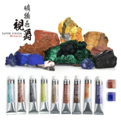 SUPER VISION Mineral Watercolor Paints Artist's Special Colors Tubular Watercolor Solid Watercolor Art Supplies