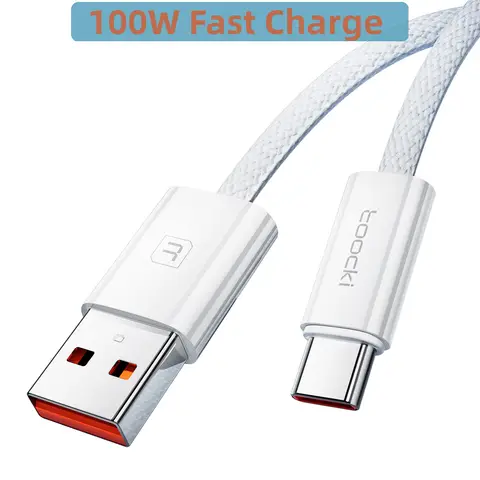 toocki 6A USB C Cable for Huawei P60 P50 Mate40 Honor Xiaomi Samsung Realme POCO X3 100W Fast Charging Type C Cable Data Wire