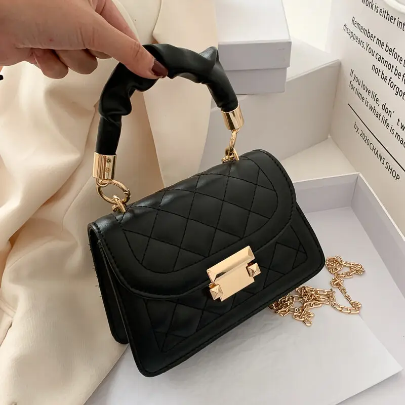 Light Mature Style Small Solid Sling Bag for Wome Crossbody Korean Fashion Shoulder Bags Purses and Handbags