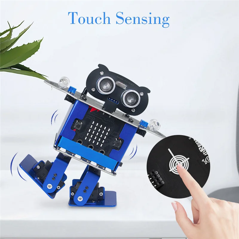 AC93-Happybot Programming Car +XR Scratch Biped Walking Dance Music Micro:Bit Motherboard APP