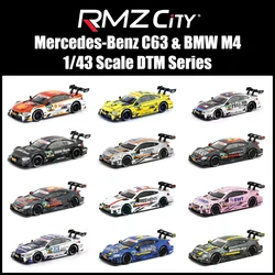 Rmz-シティ玩具車,DIYキャスト車両,1:43スケール,bmw m4 dtm,スーパー工場,チーム,レーシング,スポーツカー,教育コレクション,ギフトディスプレイ