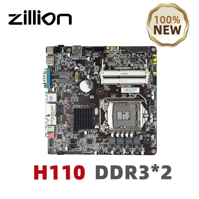 

Zillion H110 Mini ITX Motherboard LGA 1151 DDR3 Support Core i3/i5/i7 Pentium Celeron 6/7/8/9th Gen CPU For GAMING PC New