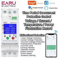 Tuya Smart WiFi Circuit Breaker Switch PV Bi-Directional Energy Meter Timer Measuring Earth Leakage Over Under Voltage Protector