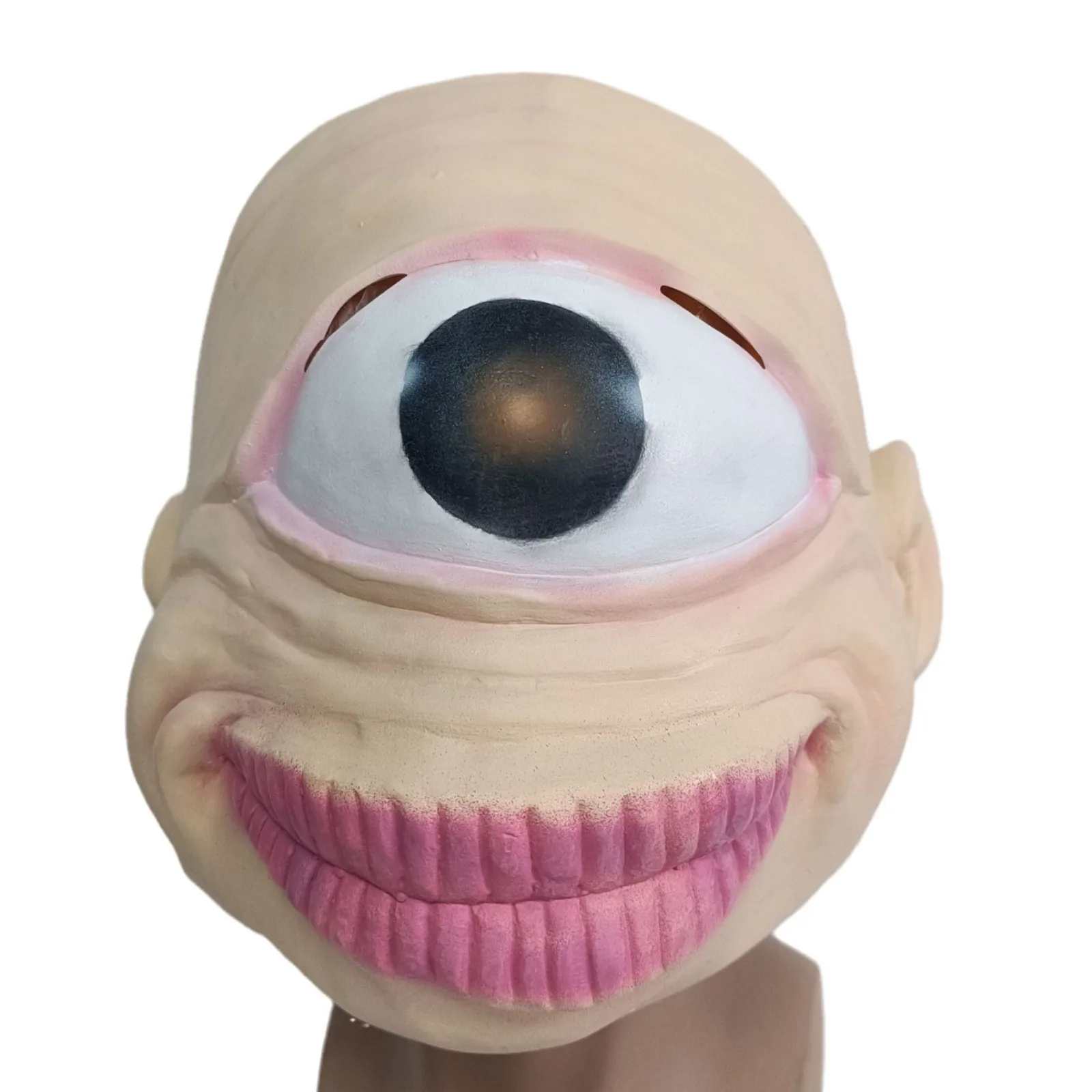 Gruselige einäugige Monster-Latexmaske, gruselige Einäugige Alien-Kreatur-Maske, Halloween-Cosplay-Maskerade, Requisiten für Geisterhäuser – Detail 5