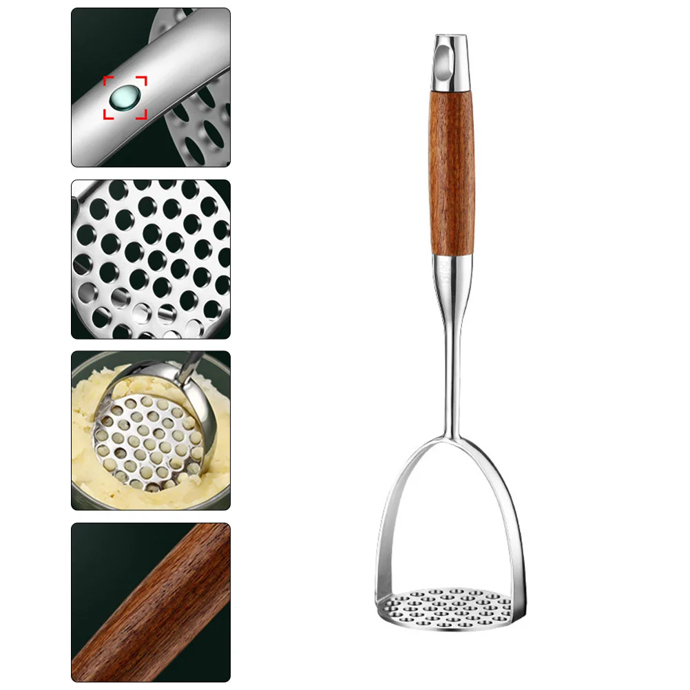 

Stainless Steel Potato Masher Household Potato Presser Useful Handheld Potato Crusher Kitchen Gadget (Assorted Color)
