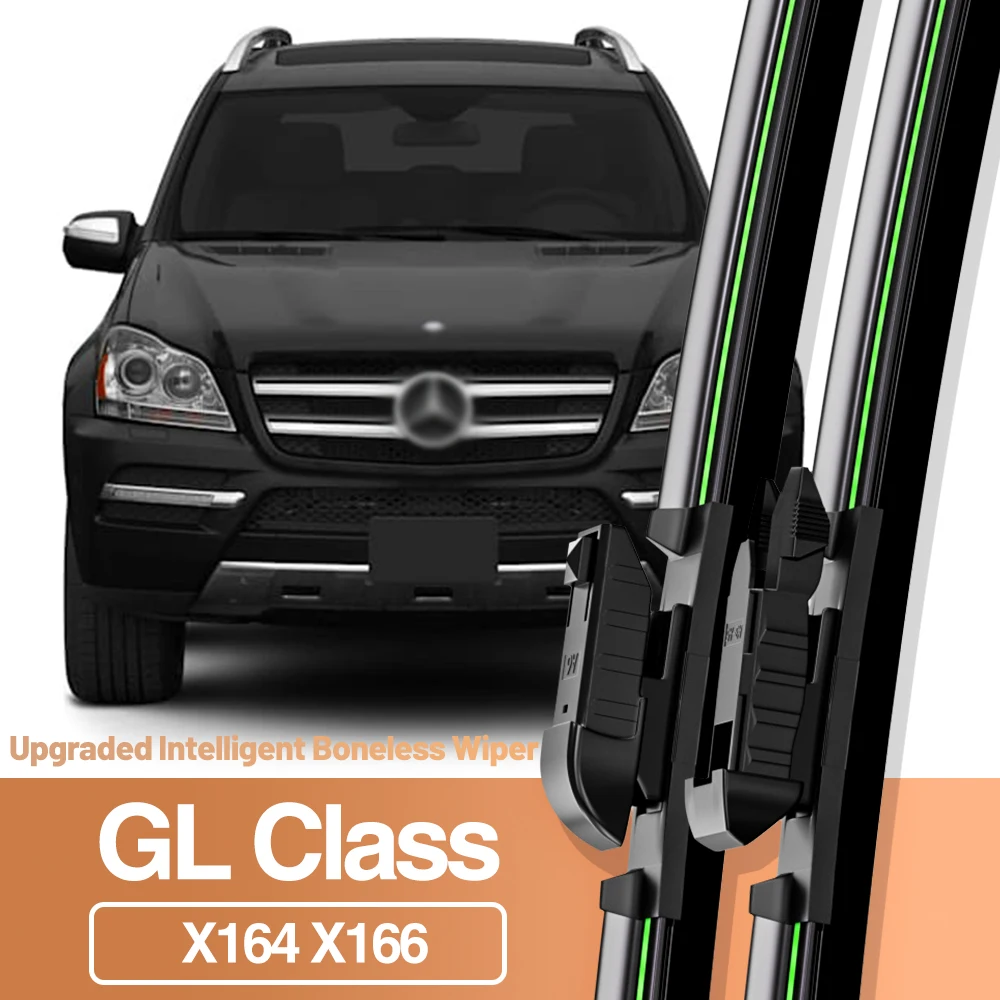 2pcs For Mercedes Benz GL Class X164 X166 2005-2017 Front Windshield Wiper Blades Windscreen Window Accessories 2006 2011 2015