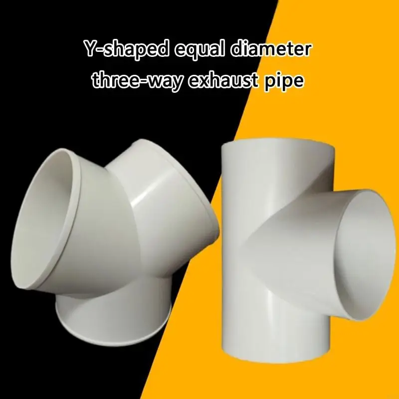 PVC Exhaust Duct Connector Quick Ventilation Tube Joint Coupler 3 Ways Splitters Ventilation Fittings Easy to Install M68E