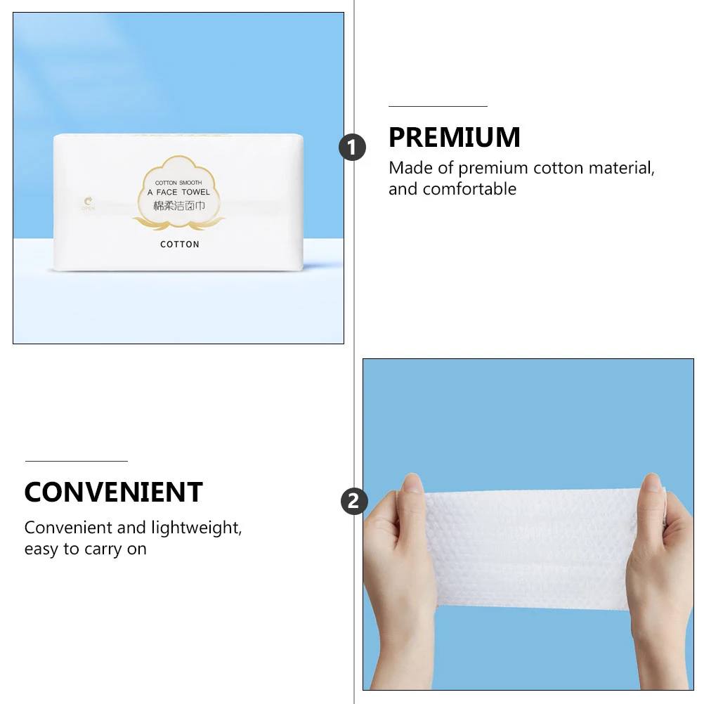 

Reusable Wipes Cotton Towel Muslin Cloth Face Travel Tissue Makeup Remove Soft Portable Disposable Wash Lightweight Easy Carry