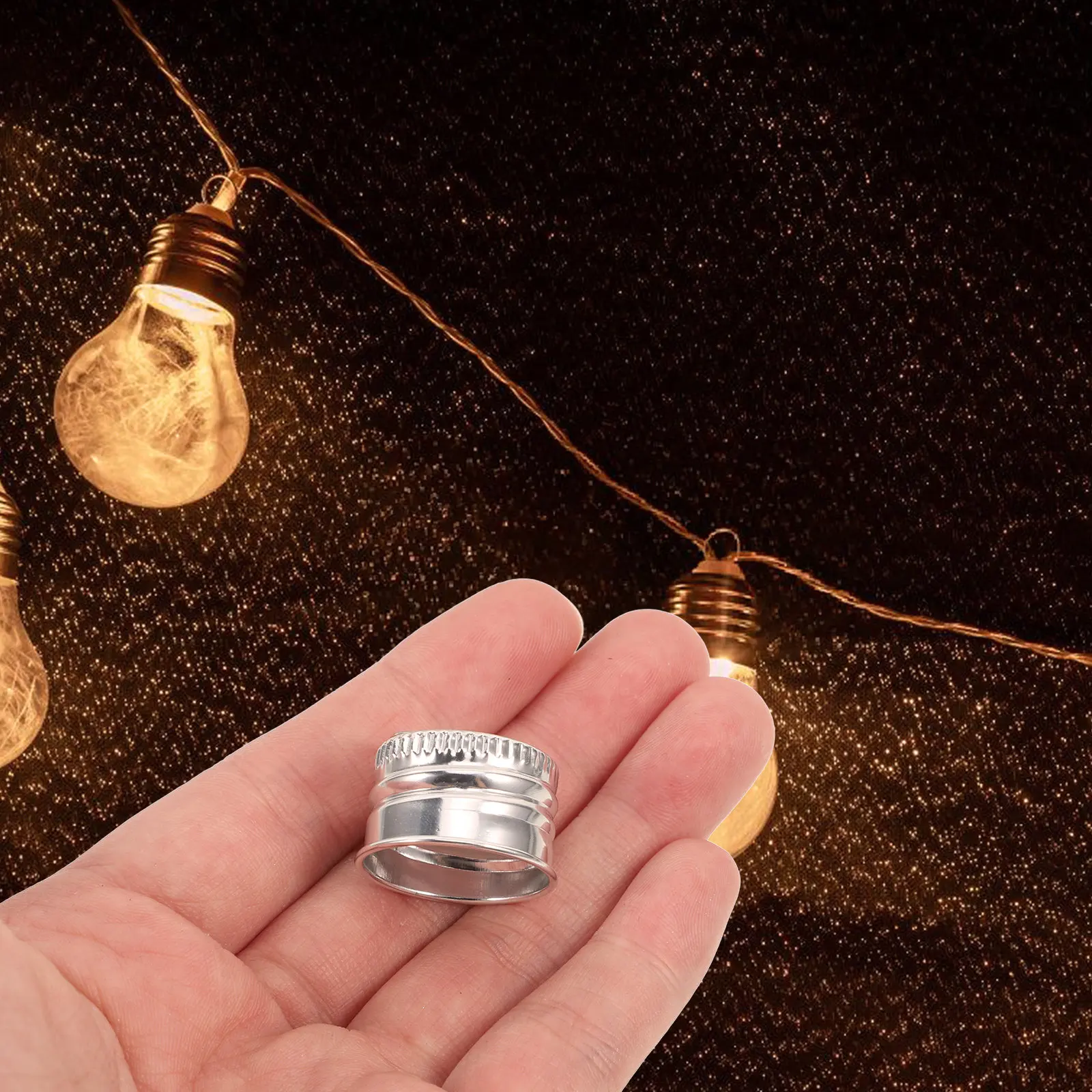 12Pcs Universal Aluminum Hook Caps for Glass Bottles Light Fixtures DIY Lamp Shade Finials Screw-on Decorative Lamp Topper Nuts