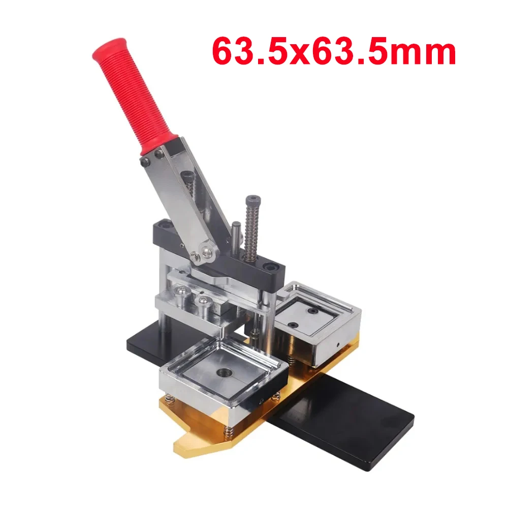 Professional Square Refrigerator Badge Press Machine 50x50mm / 63.5x63.5mm Manual Fridge Magnet Making Machine