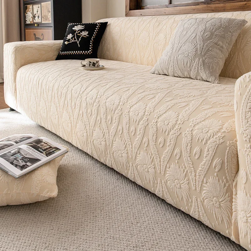 Adjustable Elastic Sofas Covers, Non-slip Stretch Extensible Adaptable Velvet Couch Corner Sofa Cover, for 1/2/3/4/5 Seater