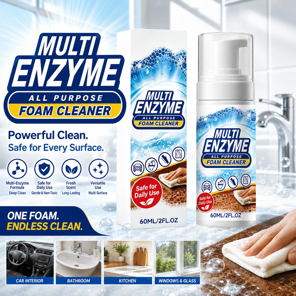All Purpose Foam Cleaner Spray Multipurpose Household Car Interior Kitchen Bathroom Foam Cleaner Multi Surface Cleaner Foam 60ml