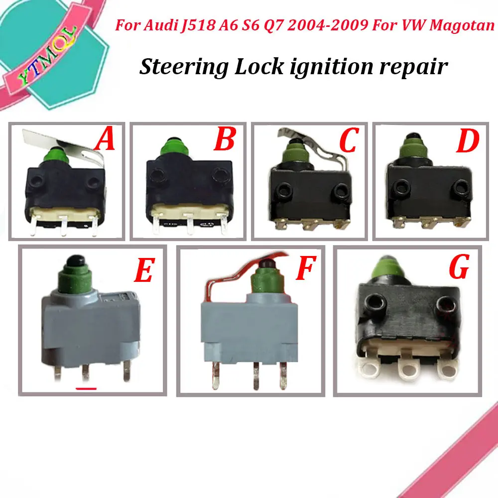 20Pcs  Micro Switch for Audi J518 A6 S6 Q7 2004-2009 for VW Magotan J764 4F0905852B/4F0905852 Steering Lock ignition repair