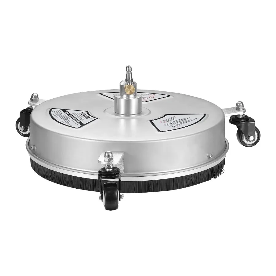 

15 Pressure Washer Surface Cleaner w Wheels Stainless Steel Concrete Cleaner 4000 Max PSI 1 4 QuickConnect Connector w 2 Exten