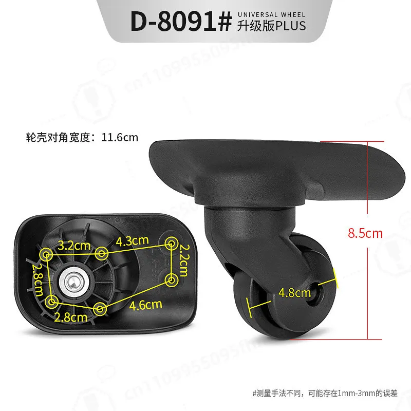 For Diplomat A-833 Suitcase Replacement Spinner Wheels , Luggage Trolley Caster, Silent Wear-resistant Password Case Roller