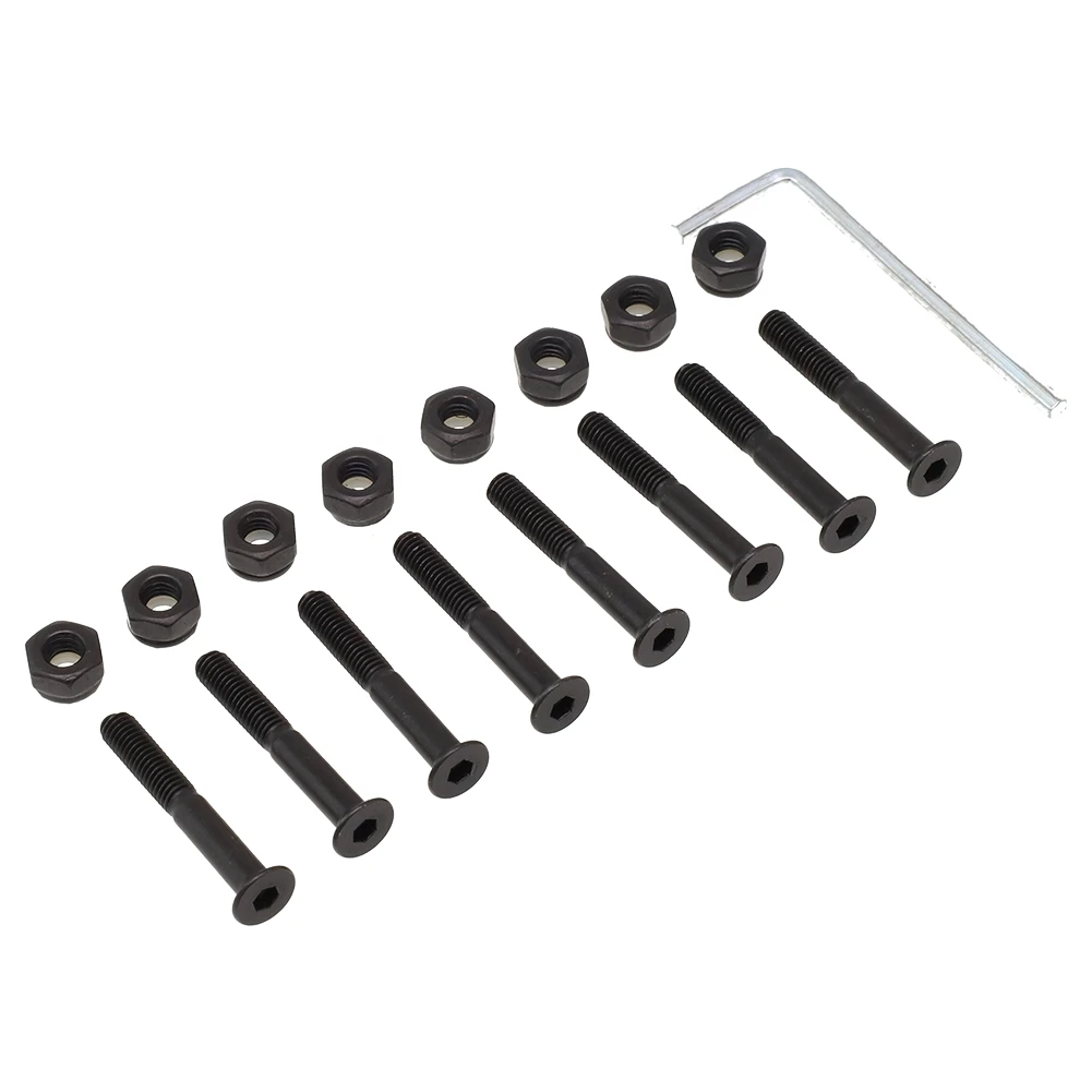 16Pcs/set Replacement Screws+Nuts Four-wheeled Skateboard Longboard Accessories 30mm 35mm 53mm Carbon Steel Long Board Screw