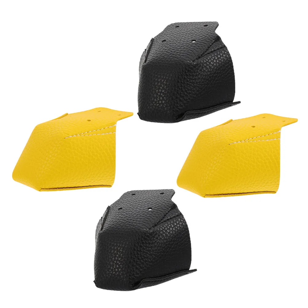 4Pcs Stylish Lychee PU Toe Guards for Roller Skates - Snug Fit Antislip Protective Covers Extend Skate Lifespan Quad Skate Toe
