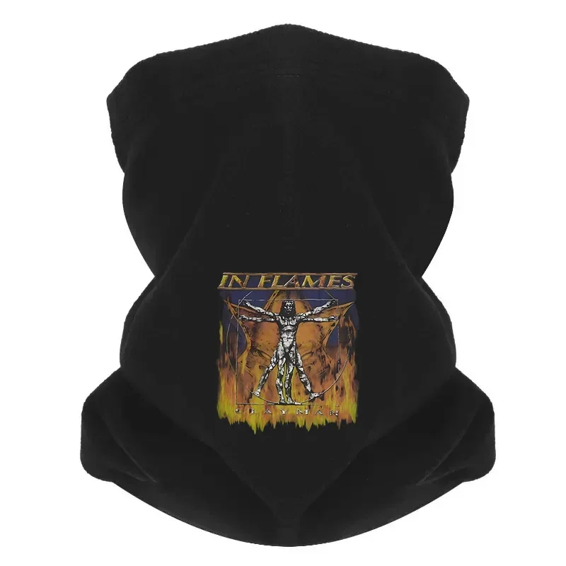 Figure drawing fire flame Men Outdoor Scarf Mask Neck Gaiter Hat Women cap Headgear Windproof Keep Warm Winter Multifunctional