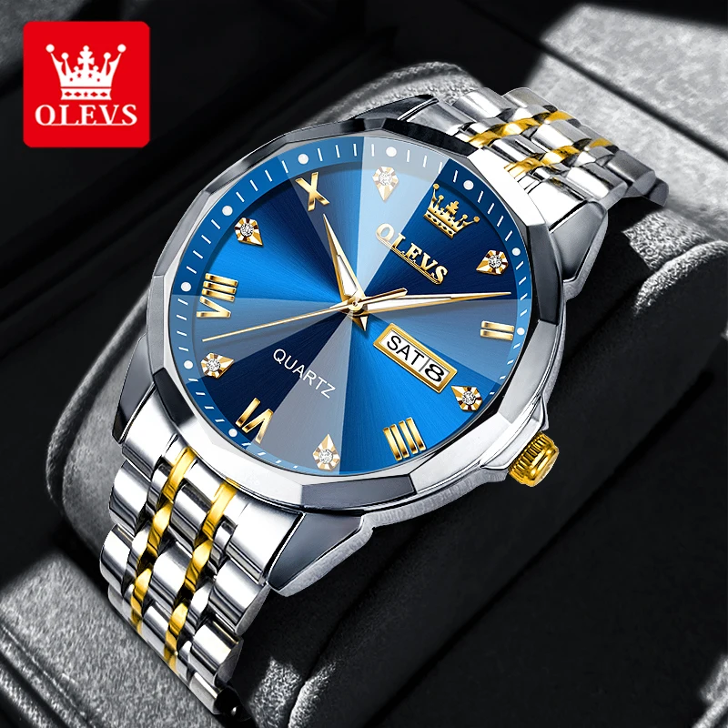Luxury Watch Organizer For Men - Relojes OLEVS 9931 originales de la