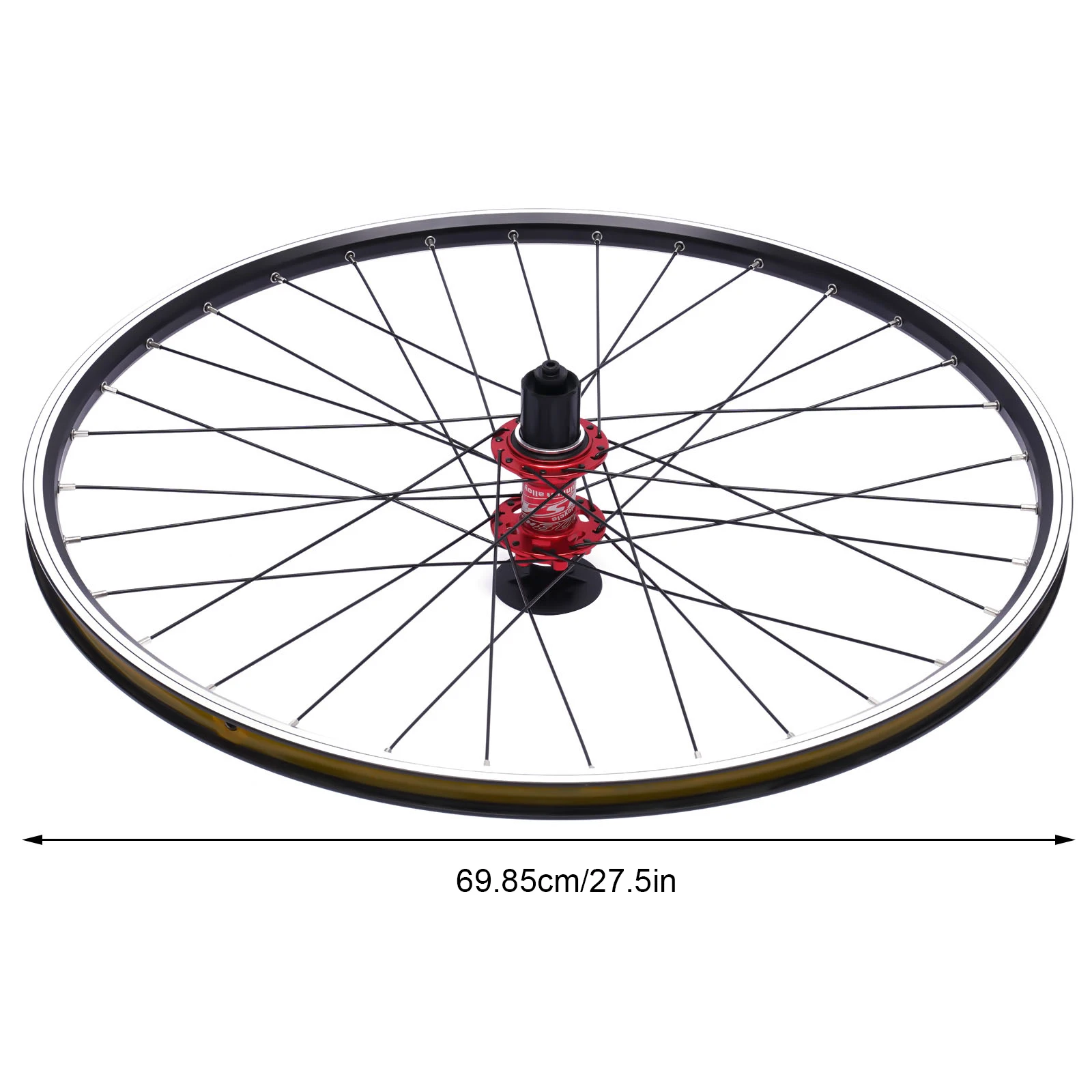 

Bike Wheelset 27.5 Inch Front and Rear Wheel Set with Red Hub for Mountain Bike Aluminum Alloy Rims 45 Steel Spokes MTB Wheels