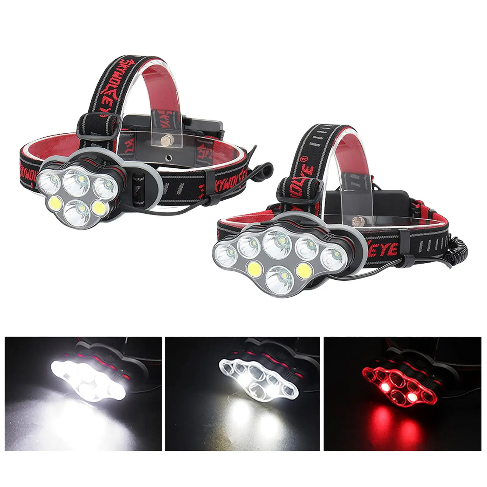 Luce con mani ricaricabili a luce rossa-lampada impermeabile multifunzione per la caccia all'aperto,