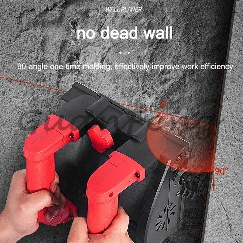 Electric Wall Planer Automatic Wall Grinding Machine Dustless Scraping Putty Powder Spray Coating Wall