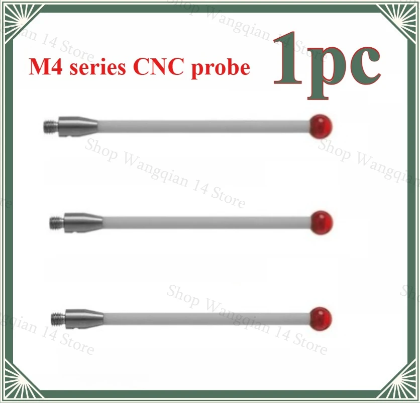 1pc For CMM Probe Stylus M4 L100 Thread Ruby Head Ceramic Styli Rod Probe Tip